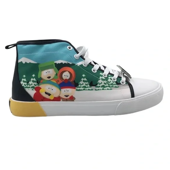 🎮South Park High-Top Sneakers Mens Size 10.5 Ground Up Cartoon Streetwear Shoes